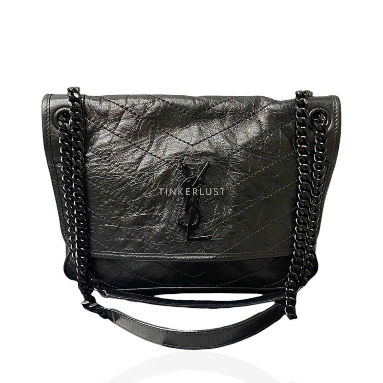 Ysl niki medium all black hotsell